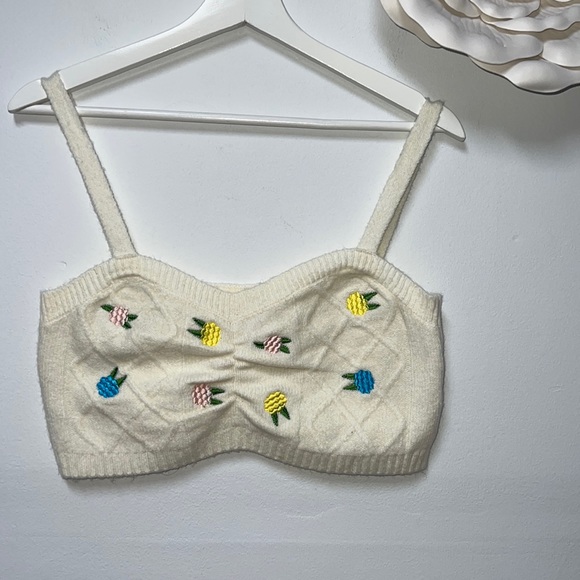 Hazel Moon knit sweater crop top size M